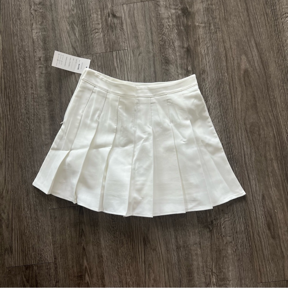 White Pleated Skirt